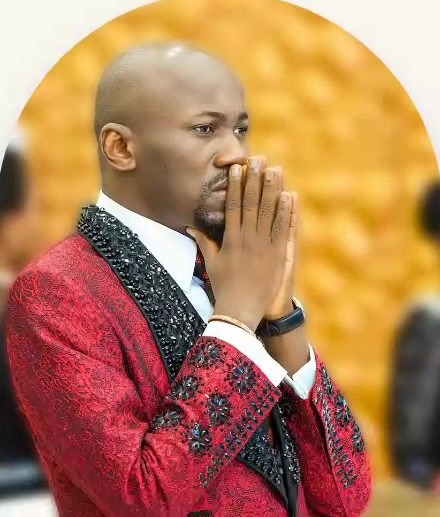 Apostle Prof. Johnson Suleman in prayer
